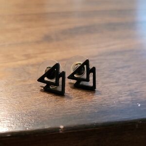 Minimalist Geometric Triangle Earrings